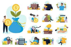 Financial Diversification Set vector