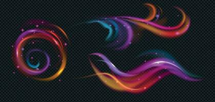 Magic Wind Swirls Set vector