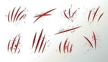 Blood Scratches Set vector