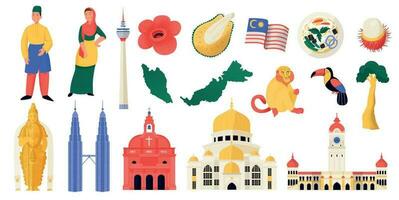 Malaysia Travel Set vector