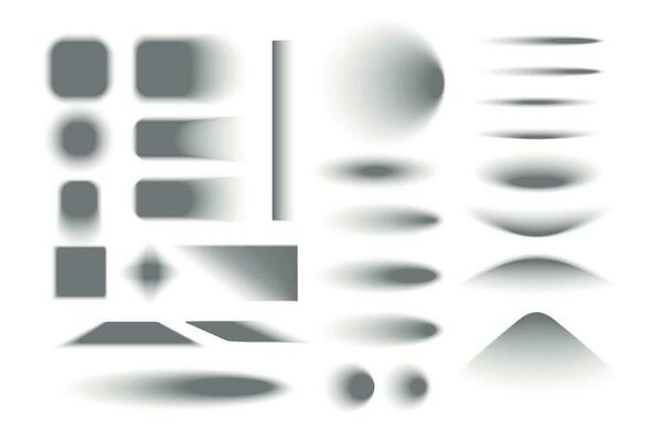 Realistic Shadows Icon Set