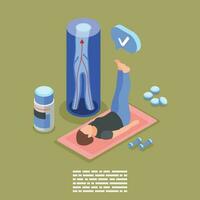 Varicose Veins Exercise Background vector