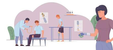 Prosthetics Appointment Flat Composition vector