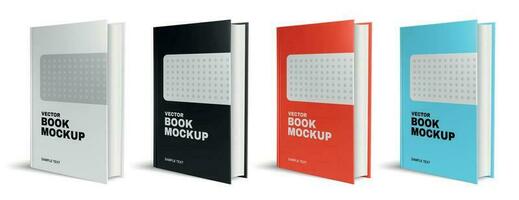 Realistic Book Mockup Set vector