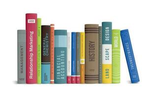 Row Of Books Composition vector