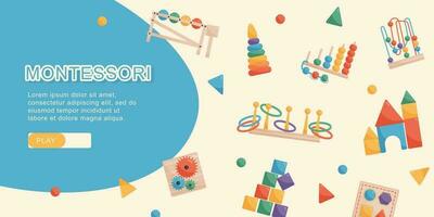 Montessory Web Banner vector