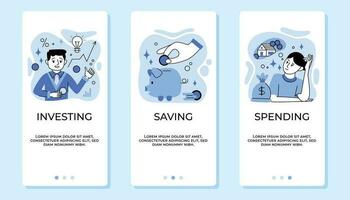 Financial Planning App Set vector