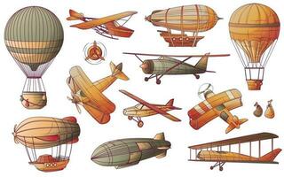 Vintage Aircraft Transport Set vector