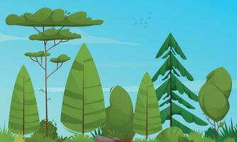 Ecosystem Cartoon Poster vector