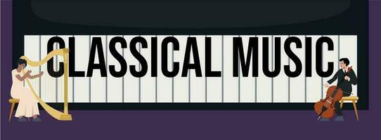 Classical Music Text Composition vector