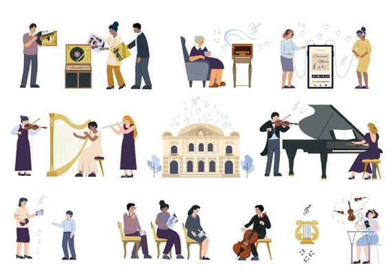 Classical Musicians Icon Set