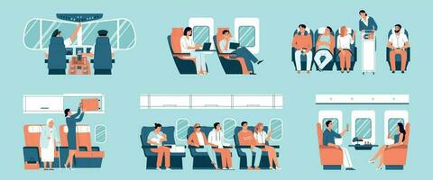 Airplane Interior Set vector