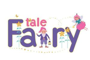 Fairy Tale Text Composition vector