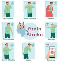 Stroke Flat Infographic vector