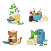 Soy Products 2x2 Set vector