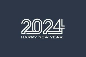 2024 happy new year design, with numbers connected. Premium vector design for 2024 new year poster, banner, greeting and celebration.