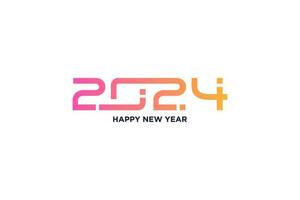 happy new year 2024 design, with truncated numbers, technology theme. Premium vector design for 2024 new year poster, banner, greeting and celebration.