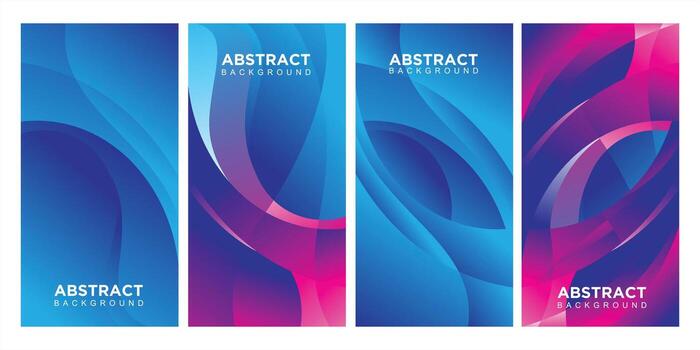 resumen ondulado antecedentes con degradado color diseño conjunto vector