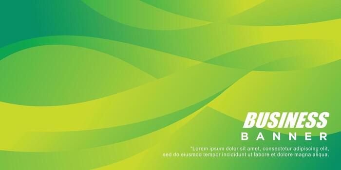 Abstract background green gradient color wavy design template vector