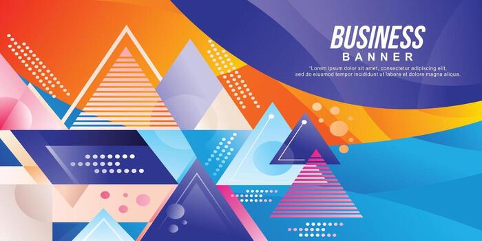 Abstract background with geometric shape and wavy vector