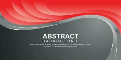 Abstract wavy background vector with red and gray color concept