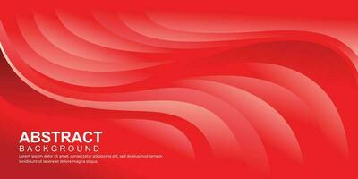 Red abstract wavy background vector