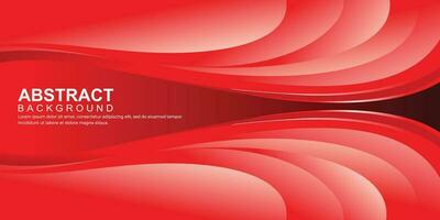 Wavy red abstract design vector for background