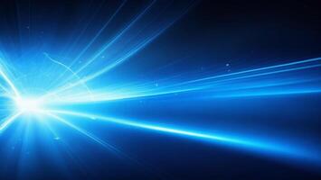 The blue beam of future technology transmission concept photo
