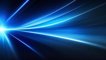 The blue beam of future technology transmission concept photo