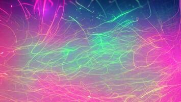 Attractive and futuristic pink blue neon light, data transfer concept background photo