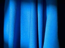 Blue folded fiber with light irradiation photo