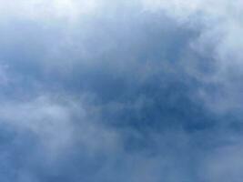 The clear sky and cloud in winter photo