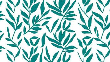 Green foliage texture with off-white background vector