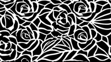 Black rose interwoven background design vector