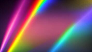 Rainbow colored neon beam, hope concept photo