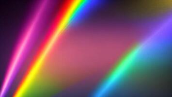 Rainbow colored neon beam, hope concept AI generated photo