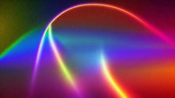 Rainbow colored neon beam, hope concept AI generated photo