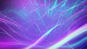 Attractive and futuristic violet blue neon light, data transfer concept background photo