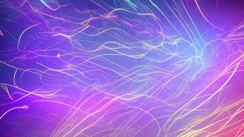 Attractive and futuristic violet blue neon light, data transfer concept background photo