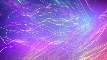 Attractive and futuristic violet blue neon light, data transfer concept background AI generated photo