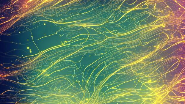 Attractive and futuristic gold yellow neon light, data transfer concept background photo