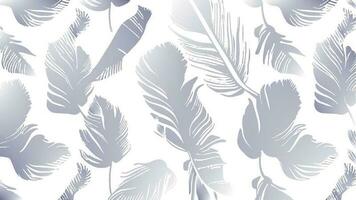 Silver gradient feather pattern background vector