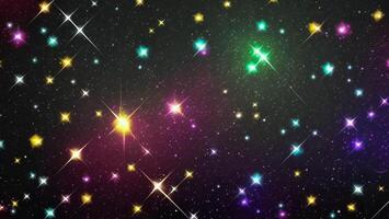 Sparkling bright colored gemstones on a black background, mysterious concept photo