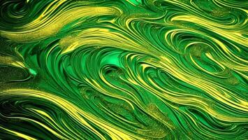 el Esmeralda verde agua con dorado arena, lujo y misterio concepto ai generado foto