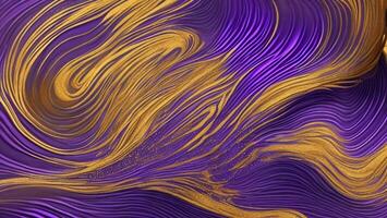 The purple water with golden sand, luxury and mystery concept AI generated photo