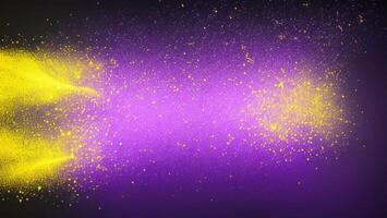 Purple and gold colored powder drift photo
