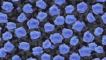 Blue roses, romantic atmosphere, luxury wedding, dark background photo