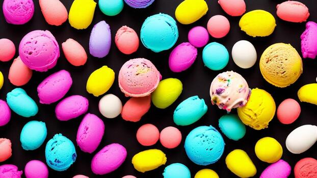 verano vistoso dulce hielo crema ai generado foto