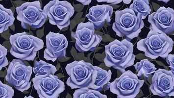 Blue roses, romantic atmosphere, luxury wedding, dark background photo