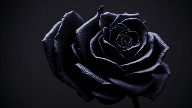 Black rose with dark background photo